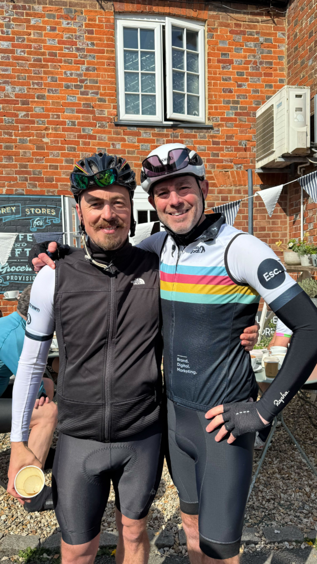 Ben and Ian in cycling gear for Slipstream