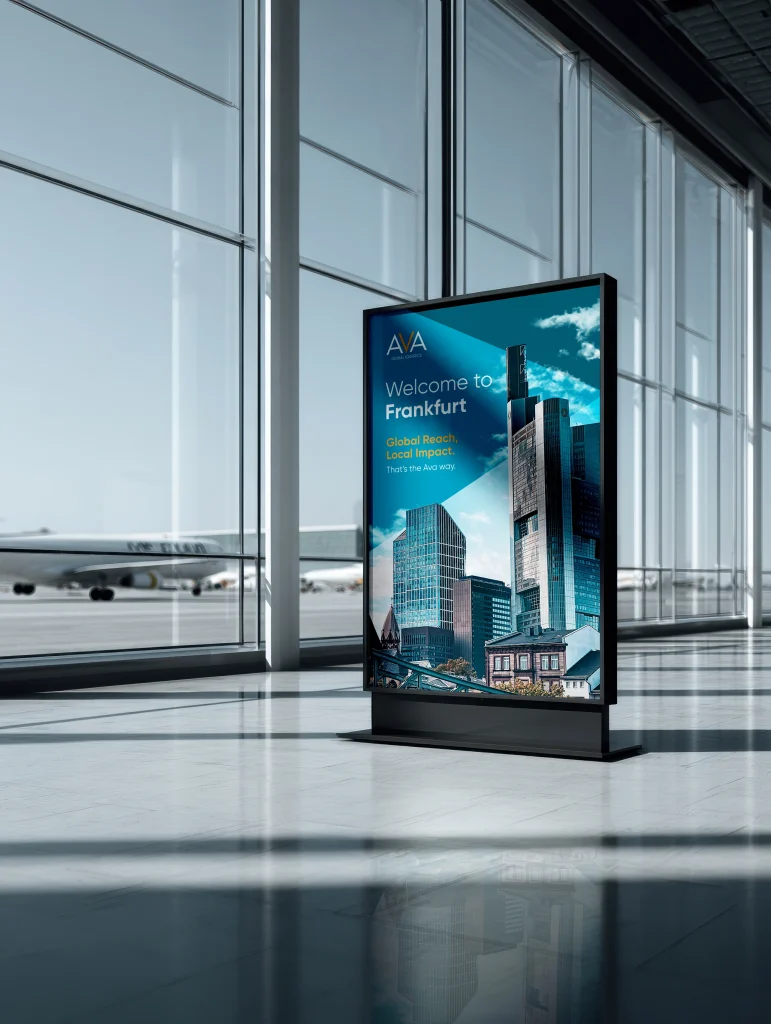 Ava airport billboard