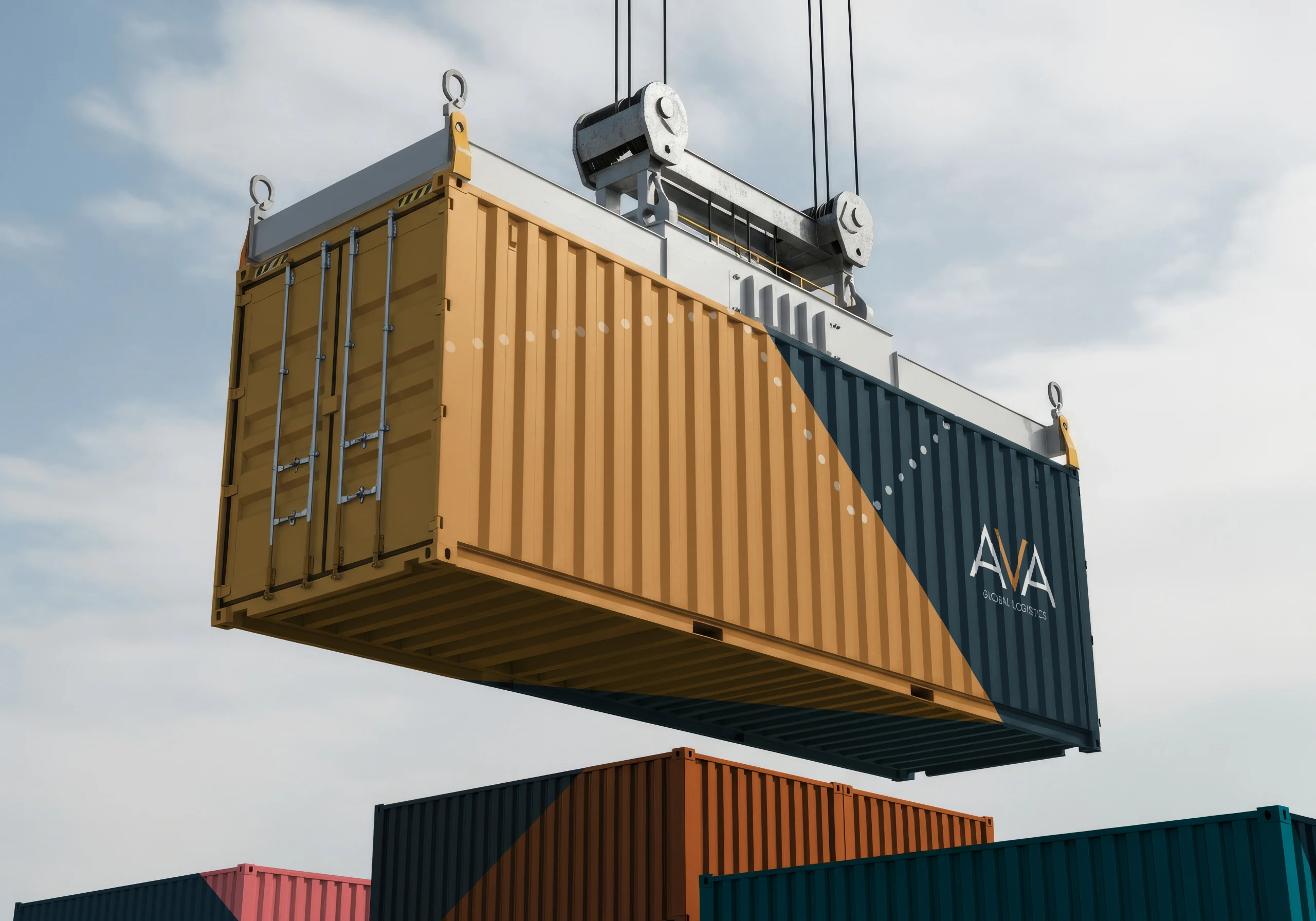 Ava branded shipping container