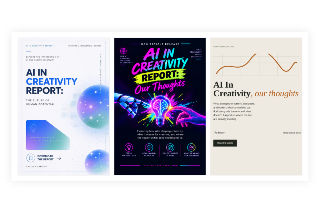Posters made with AI tools