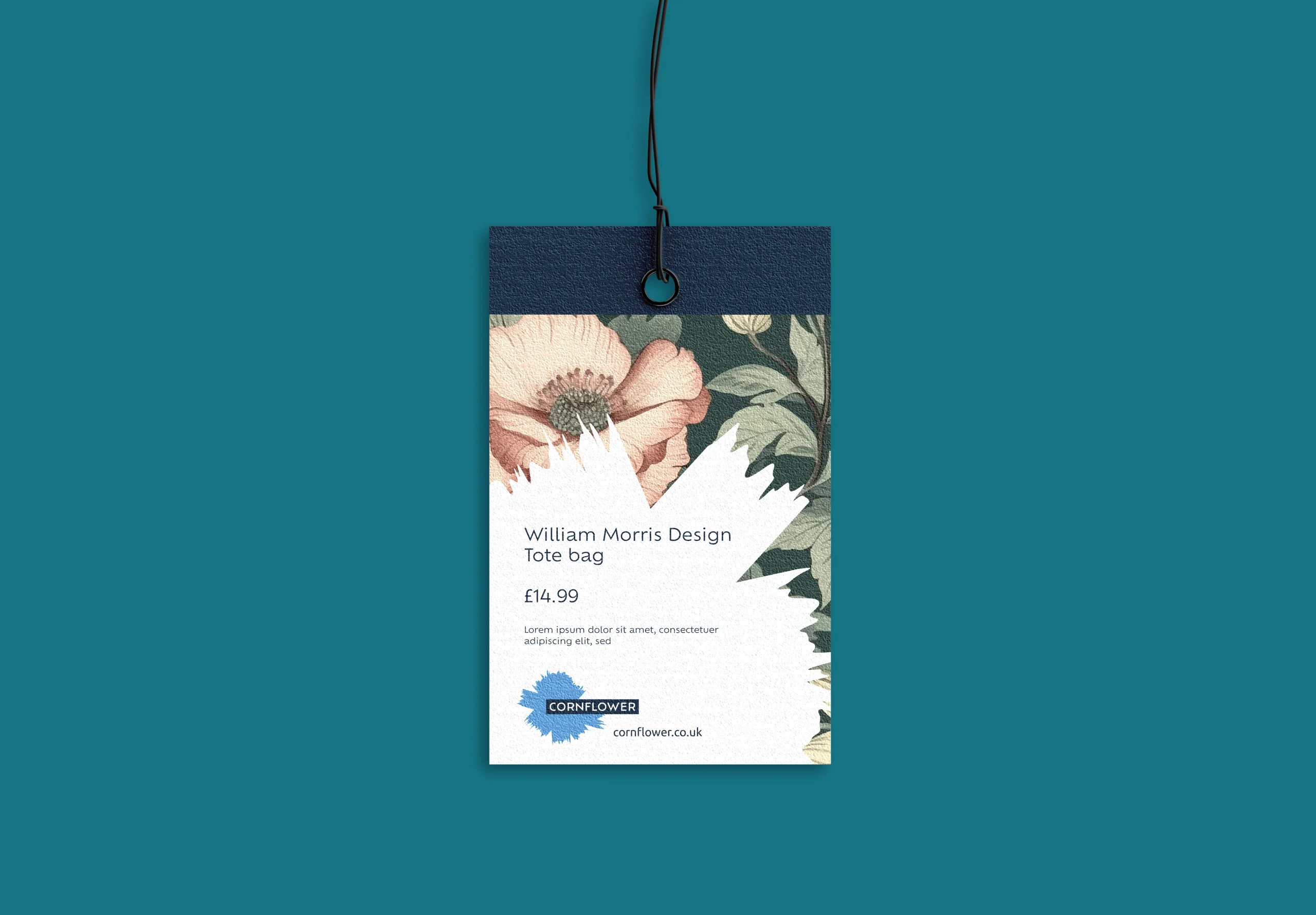 Cornflower swing tag