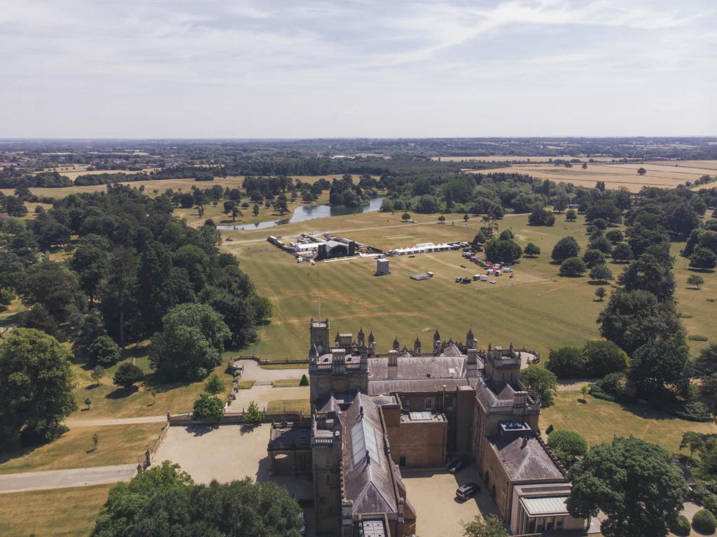 Aerial view of Englefield Estate