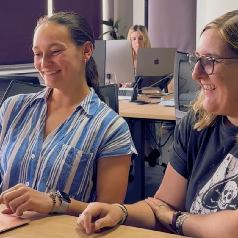 Kerri with a work experience student