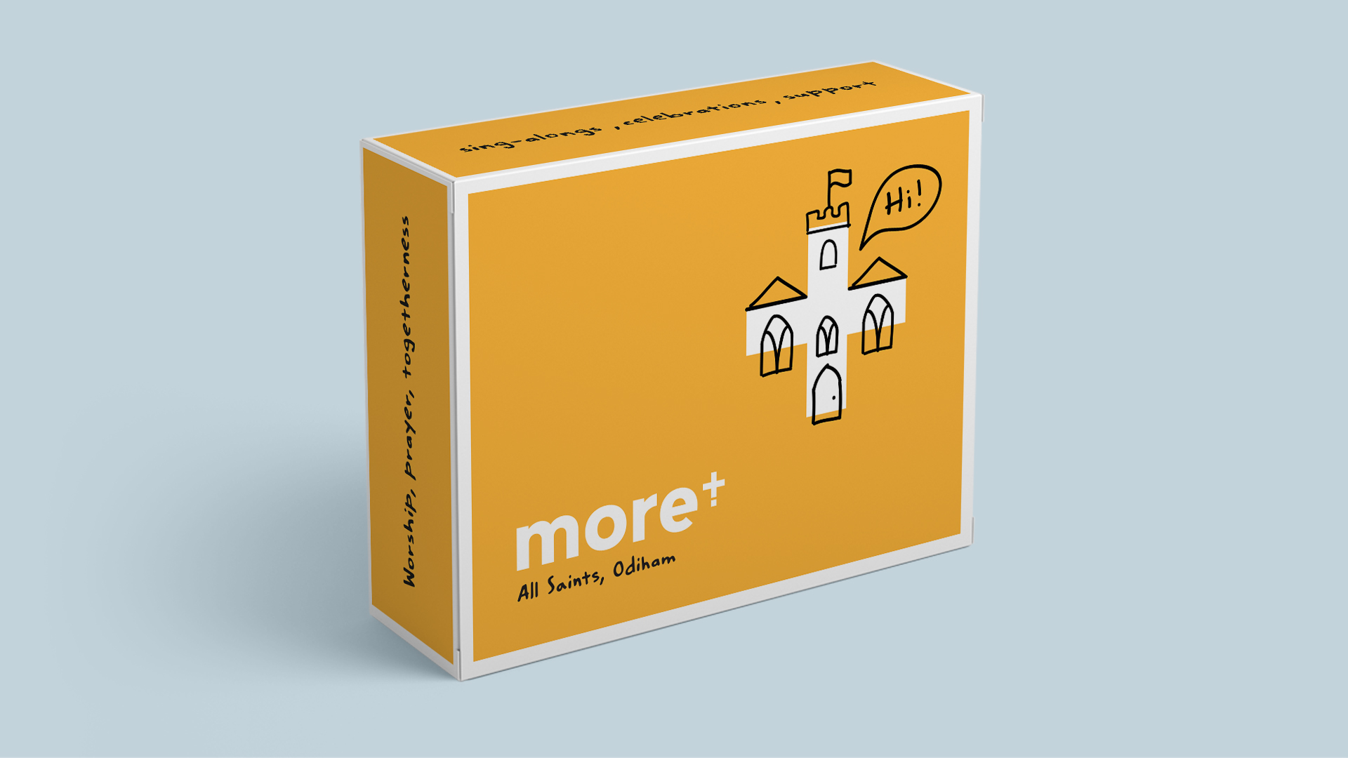 Box with more church branding