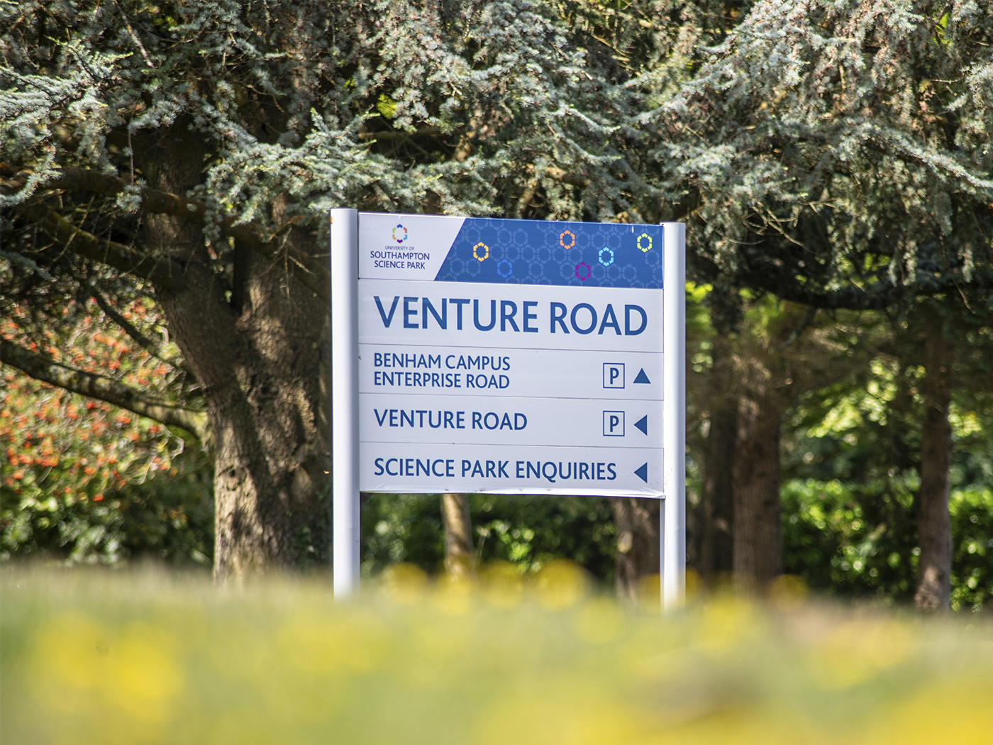 Signpost at The University of Southampton Science Park