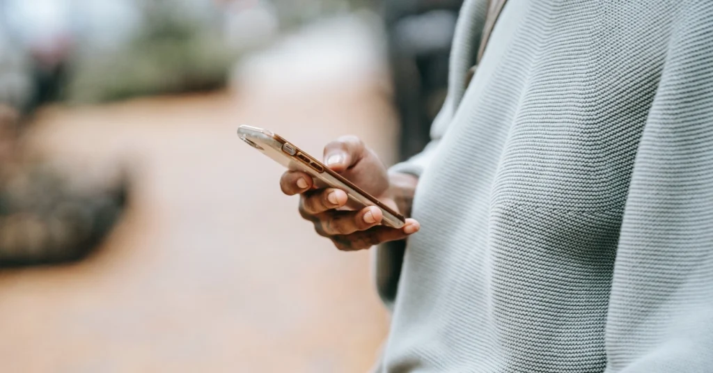 Person using smartphone