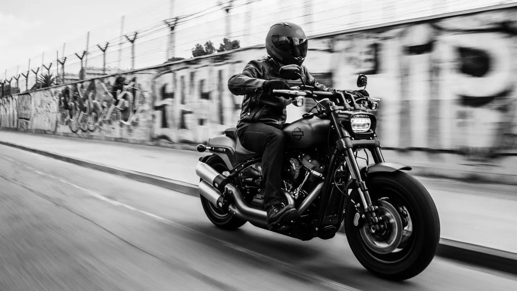 Person on motorbike